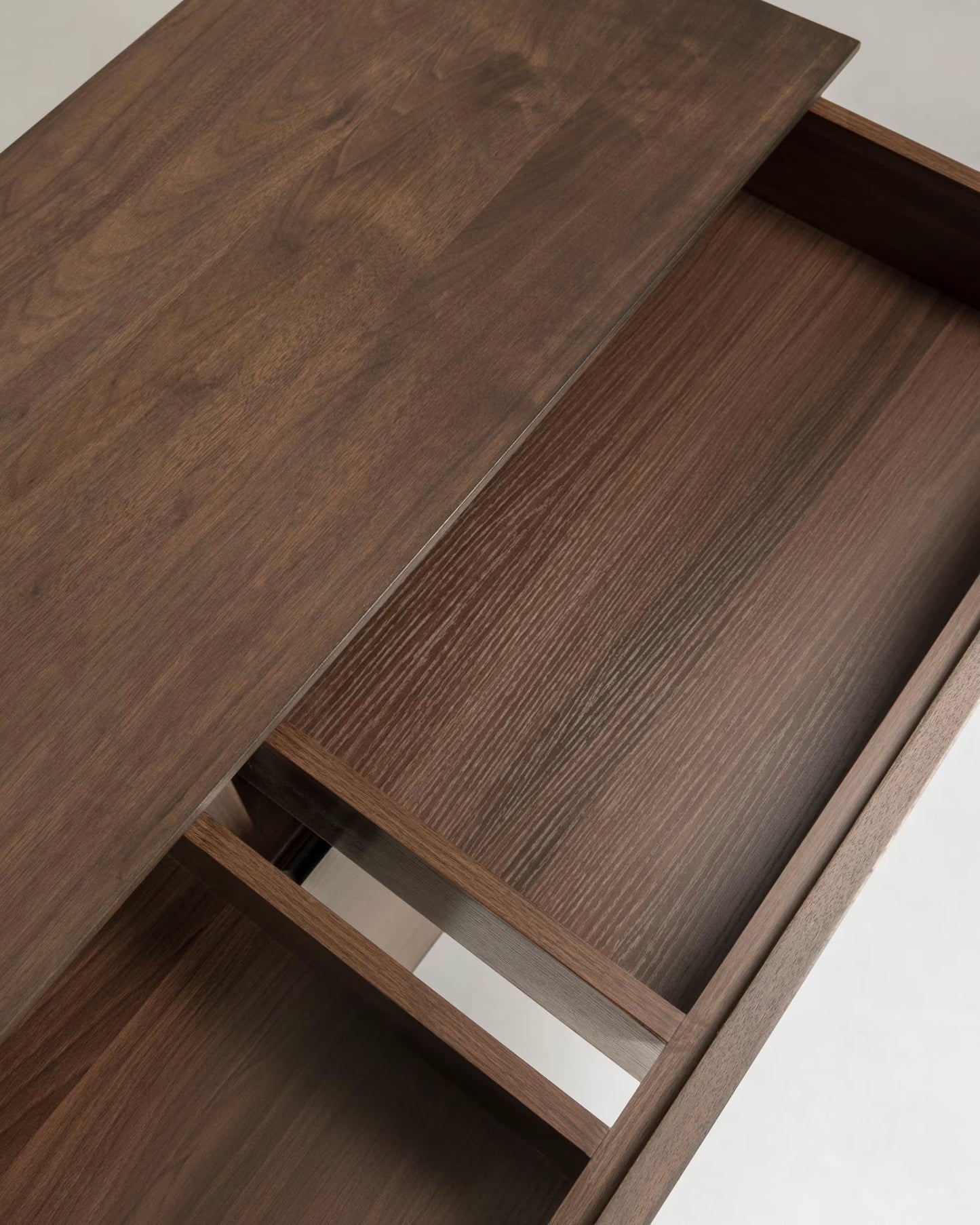 Kave Home Cutt American Walnut Veneer Sideboard w/ 2 Doors, 2 Drawers & Black Steel, 180 x 73 cm