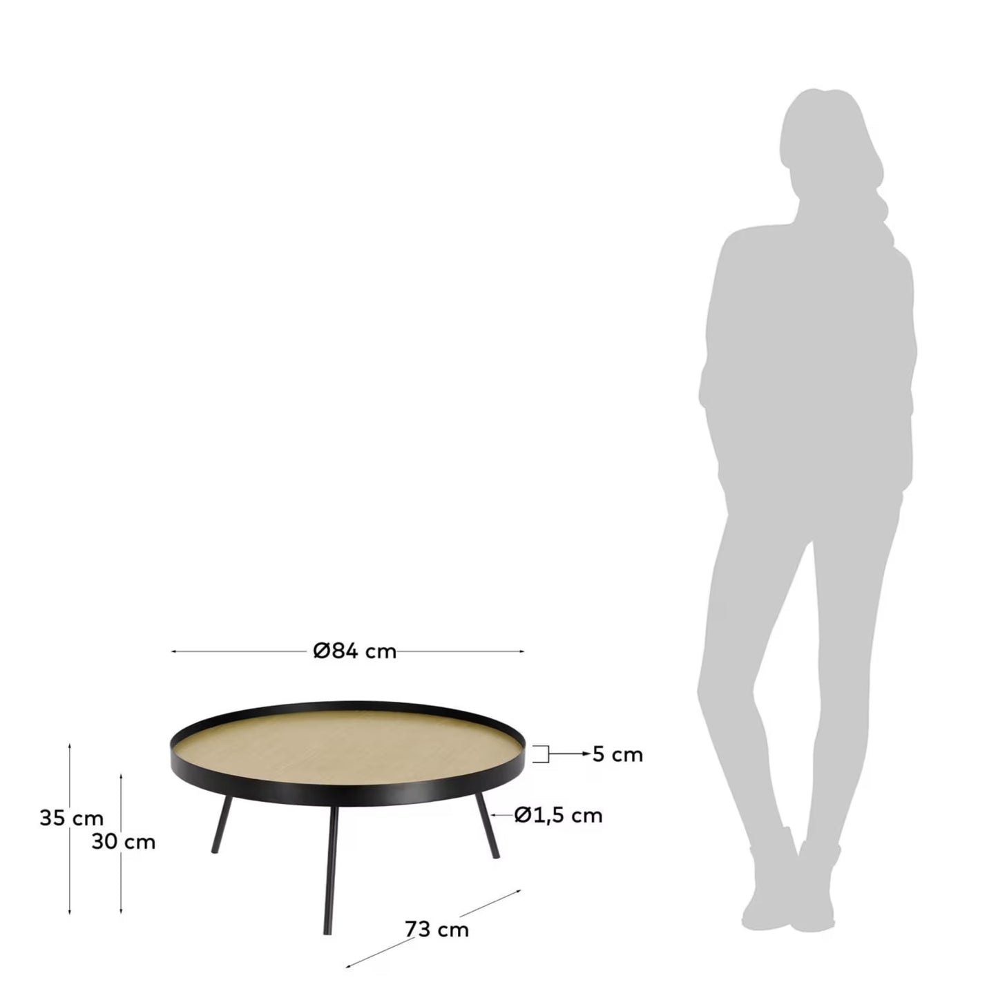 Kave Home Nenet coffee table Ø 84 cm
