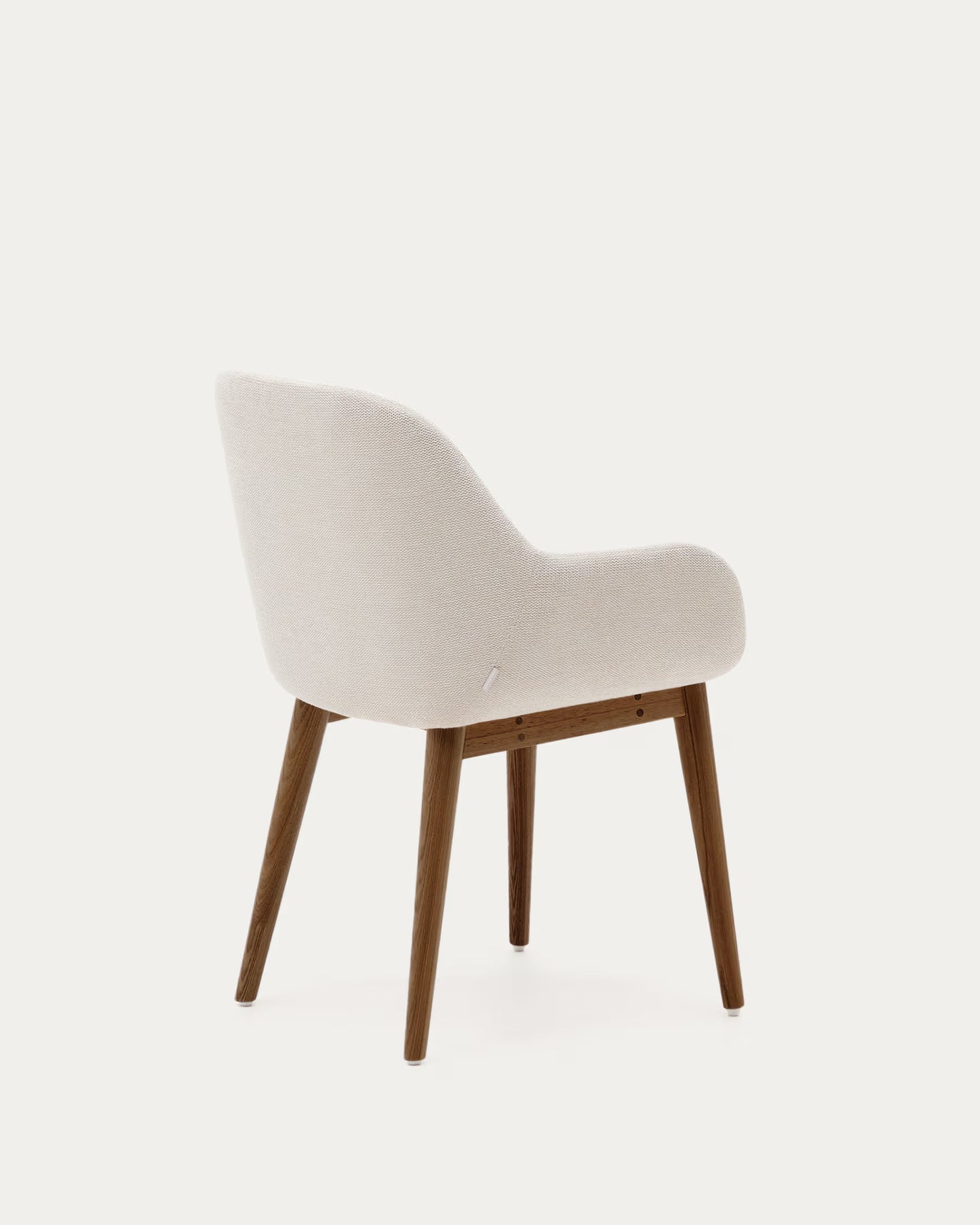 Kave Home Konna Chair in Beige with Solid Ash Wood Legs in a Dark Finish FR