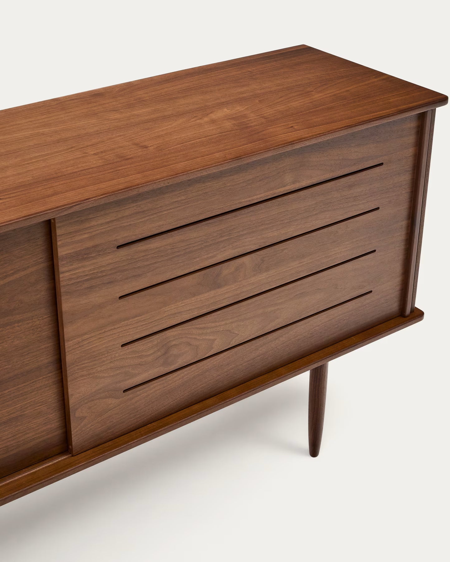 Kave Home Carolin Walnut Wood Veneer Sideboard with 2 Doors and 1 Drawer, 180 x 83.8 cm