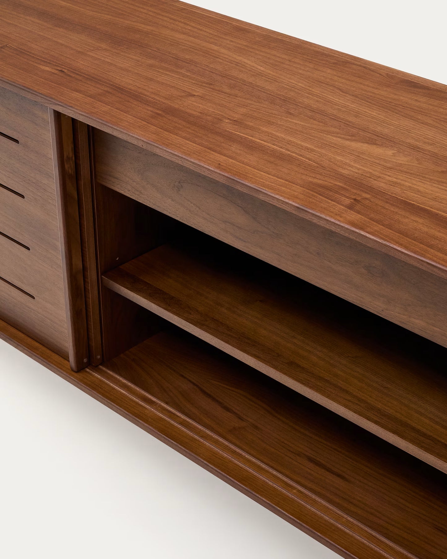Kave Home Carolin Walnut Wood Veneer Sideboard with 2 Doors and 1 Drawer, 180 x 83.8 cm
