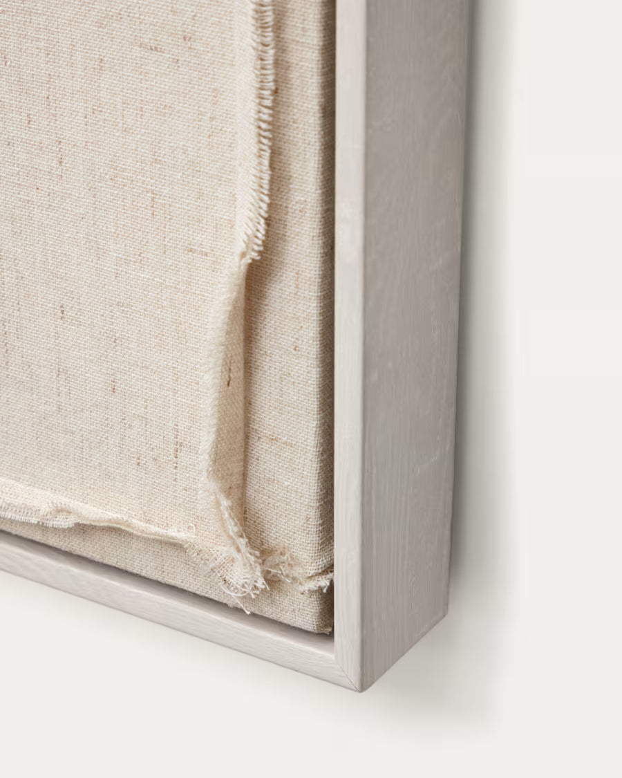 Kave Home Maha White Wall Hanging with Horizontal Line 52 x 72 cm