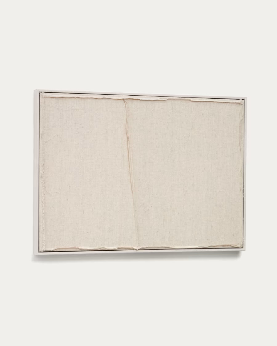 Kave Home Maha White Wall Hanging with Horizontal Line 52 x 72 cm