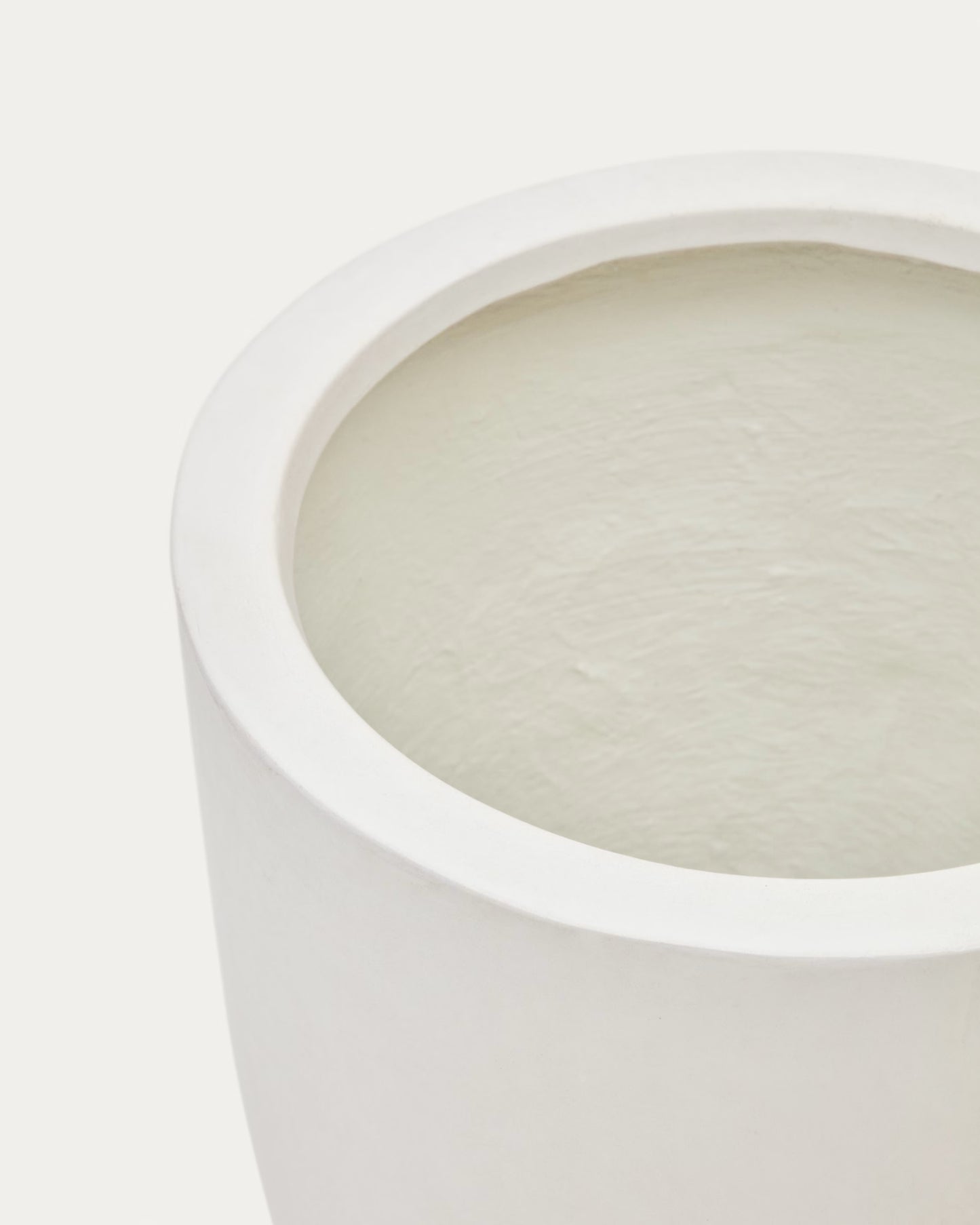 Kave Home Aiguablava Plant Pot in White Cement, Ø 39 cm