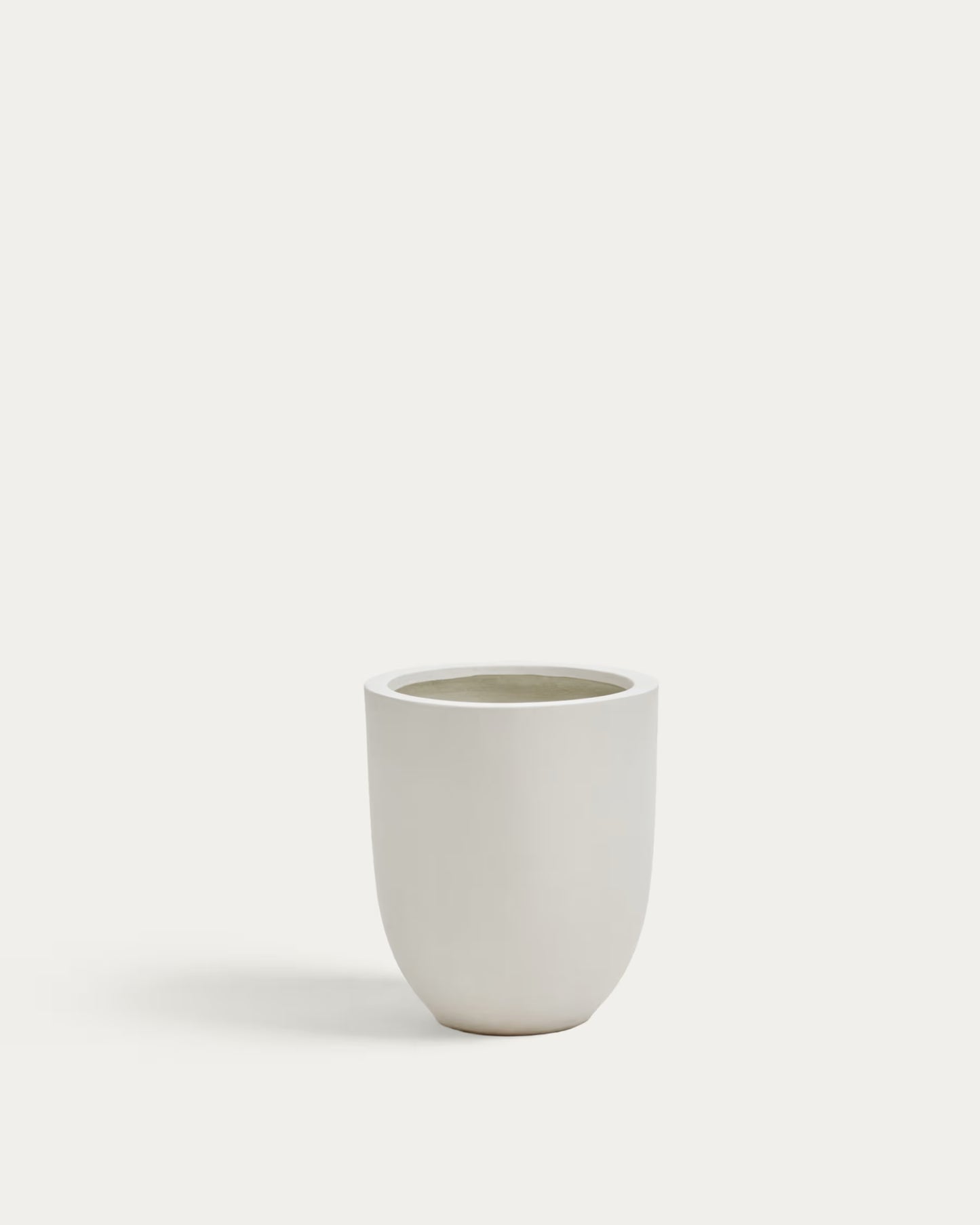 Kave Home Aiguablava Plant Pot in White Cement, Ø 39 cm