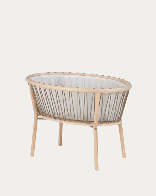 Kave Home Leonela Ash Wood Bassinet 97 x 62 cm FSC 100%