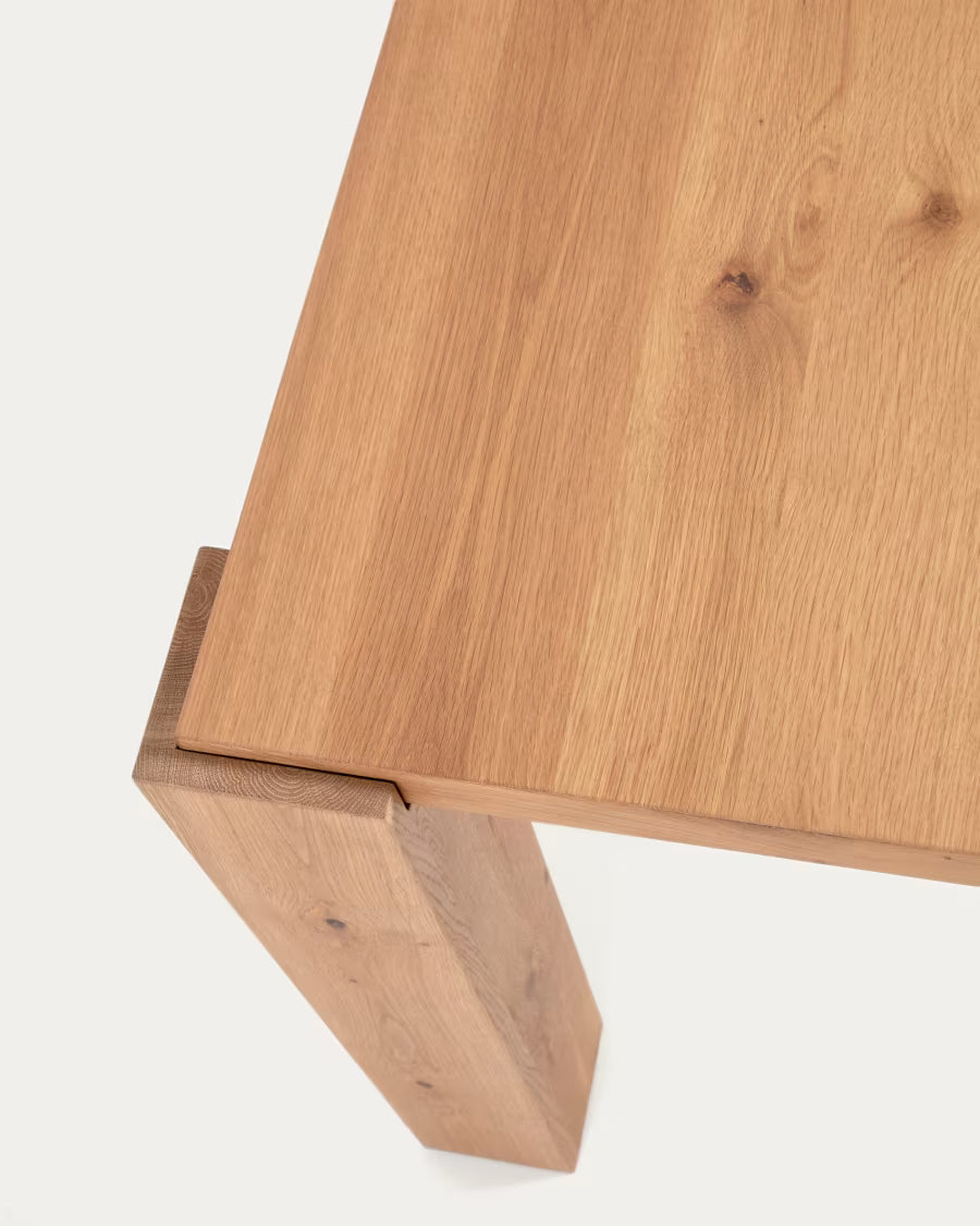 Kave Home Deyanira Table with Oak Veneer and Solid Oak Legs 160 x 90 cm