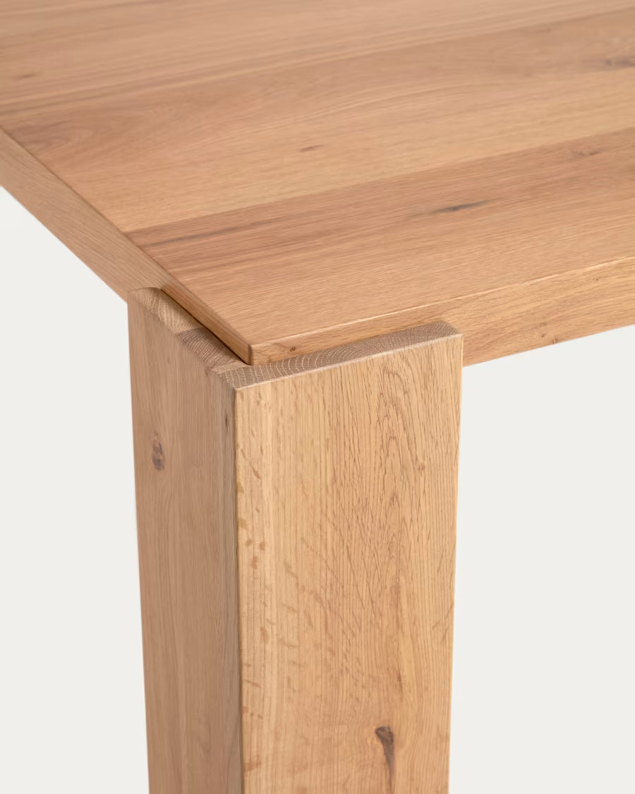 Kave Home Deyanira Table with Oak Veneer and Solid Oak Legs 160 x 90 cm