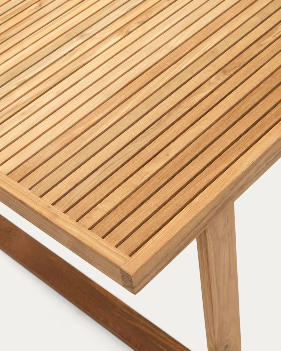 Kave Home Canadell 100% Outdoor Table in Solid Teak Wood, 220 x 100 cm