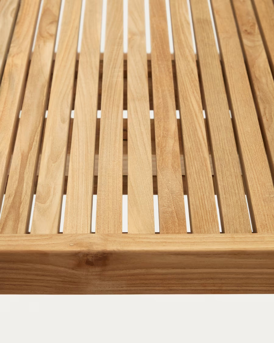 Kave Home Canadell 100% Outdoor Table in Solid Teak Wood, 220 x 100 cm