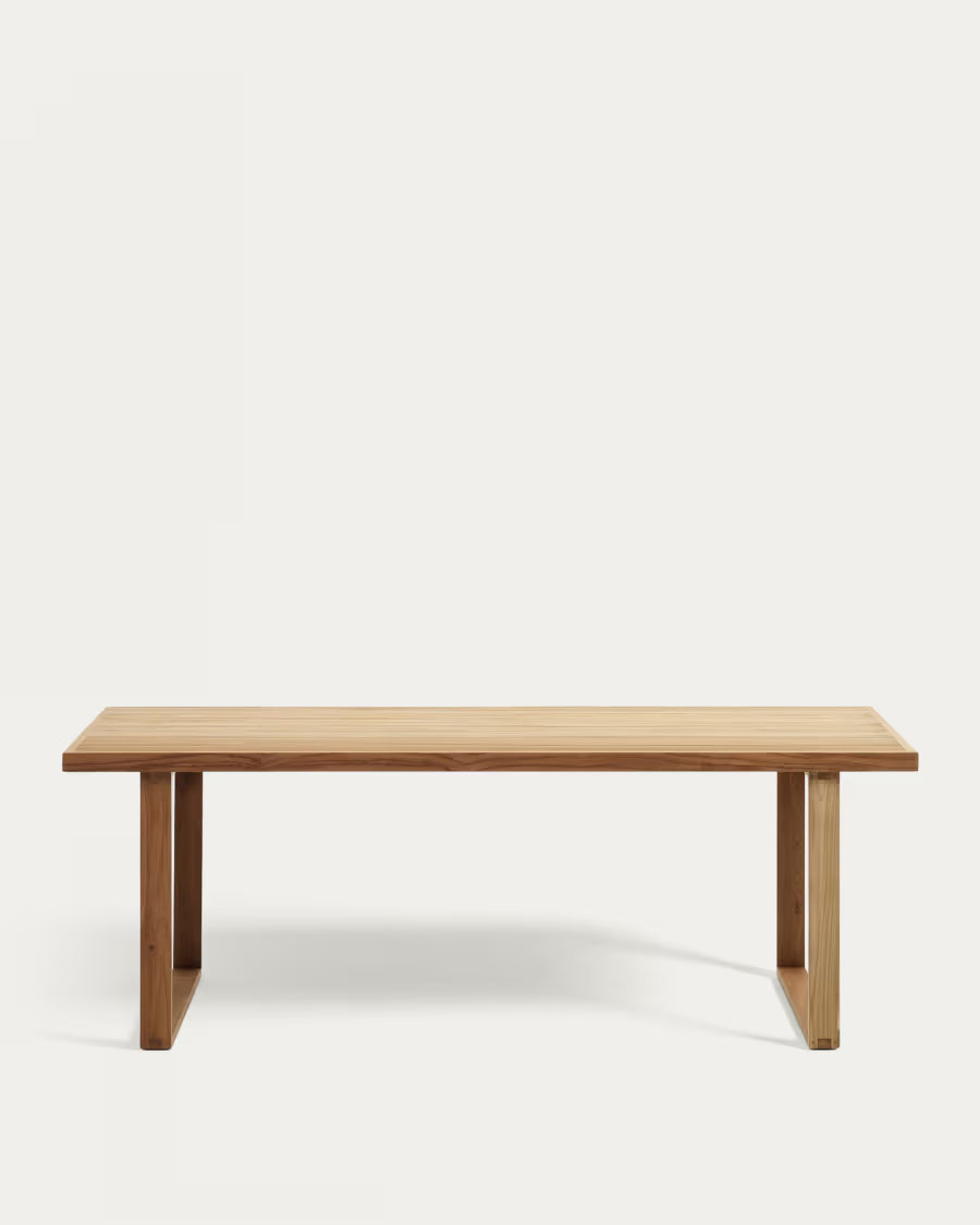 Kave Home Canadell 100% Outdoor Table in Solid Teak Wood, 220 x 100 cm