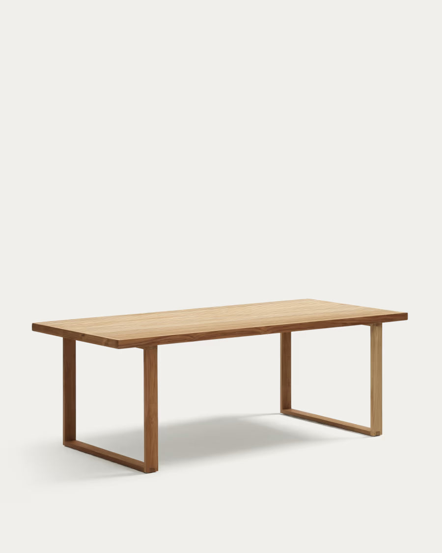 Kave Home Canadell 100% Outdoor Table in Solid Teak Wood, 220 x 100 cm