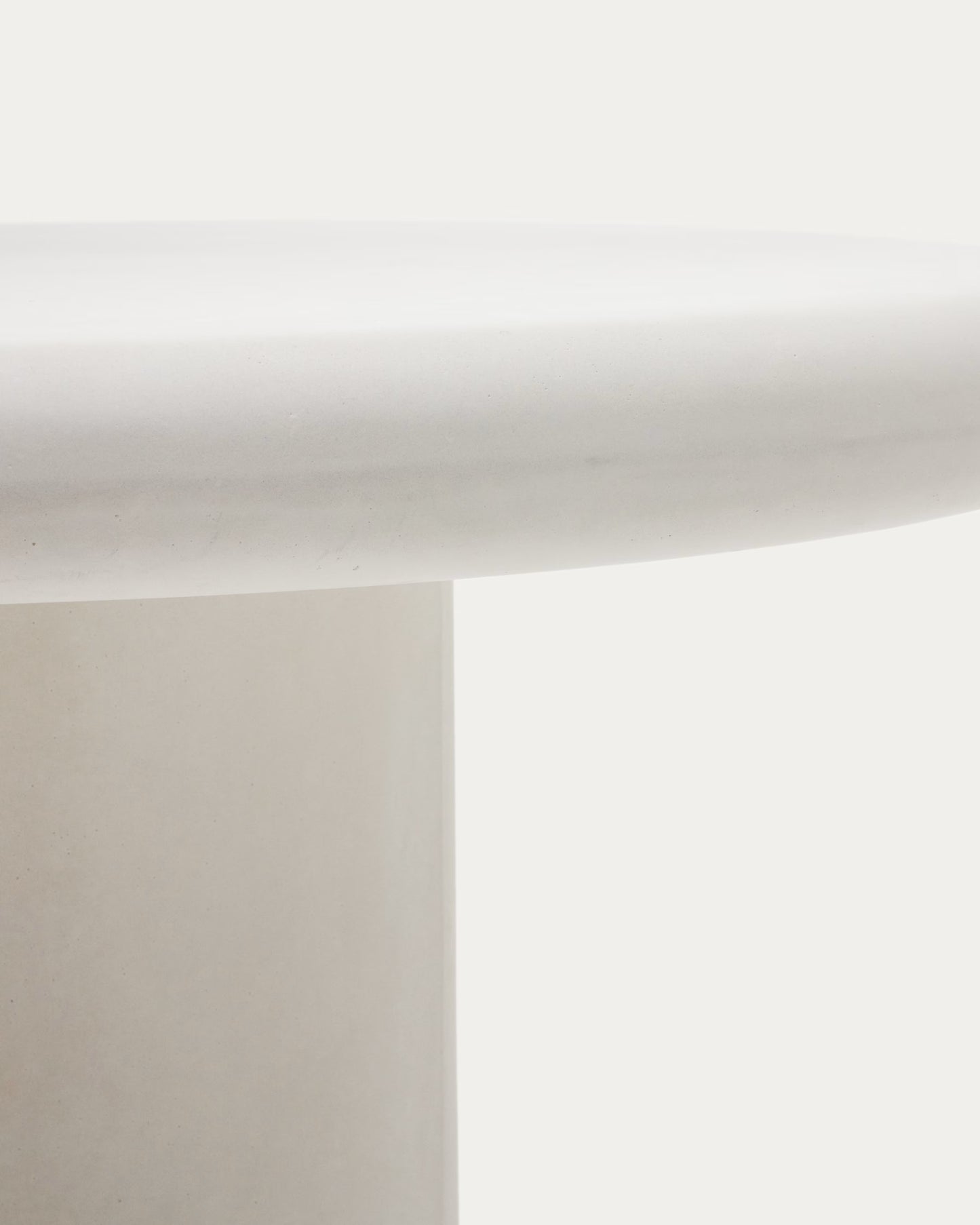 Kave Home Addaia Round Table made of White Cement Ø120 cm