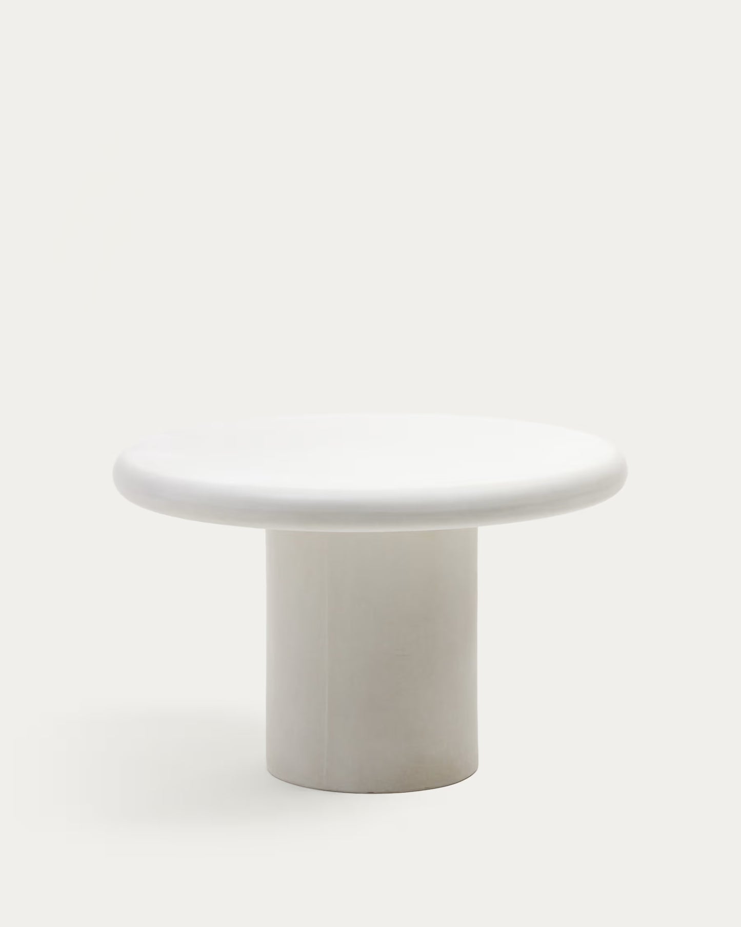 Kave Home Addaia Round Table made of White Cement Ø120 cm