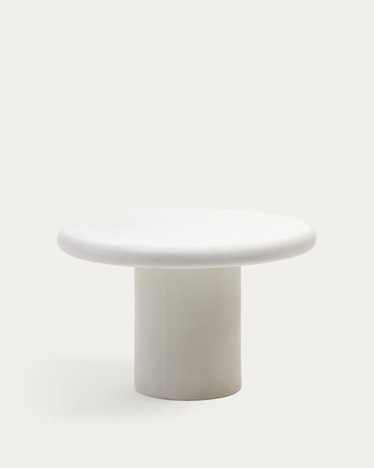 Kave Home Addaia Round Table made of White Cement Ø120 cm