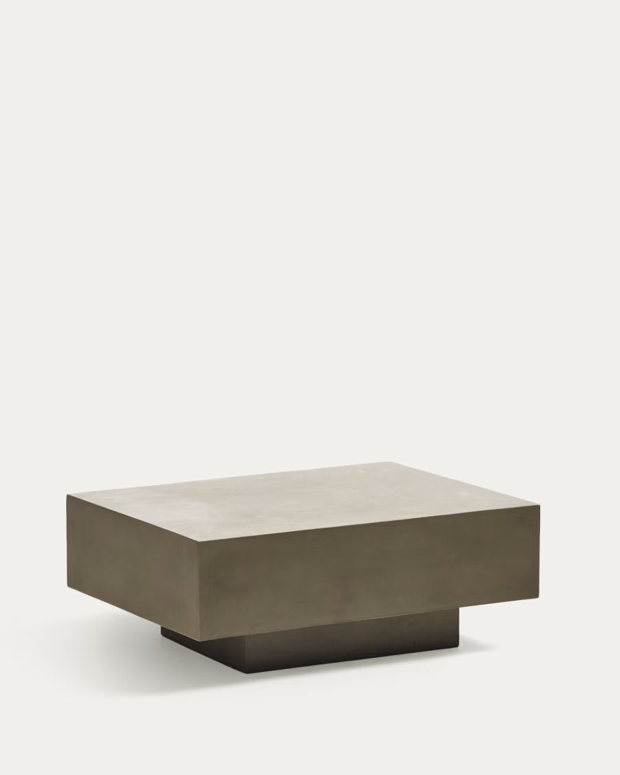 Kave Home Rustella Cement Coffee Table, 80 x 60 cm