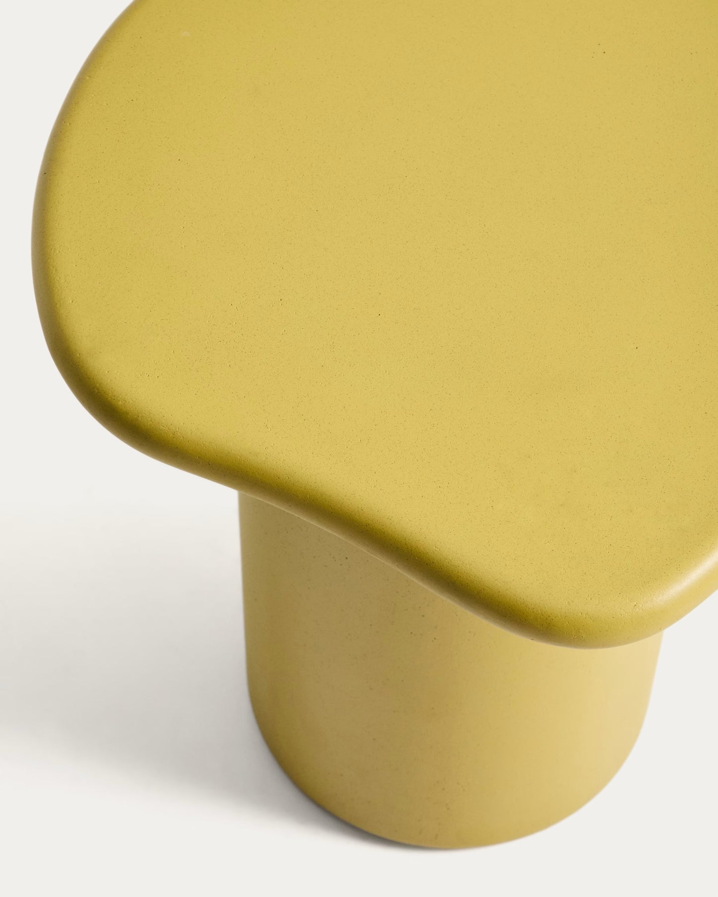 Kave Home Macarella Side Table in Mustard Concrete 48 x 47cm