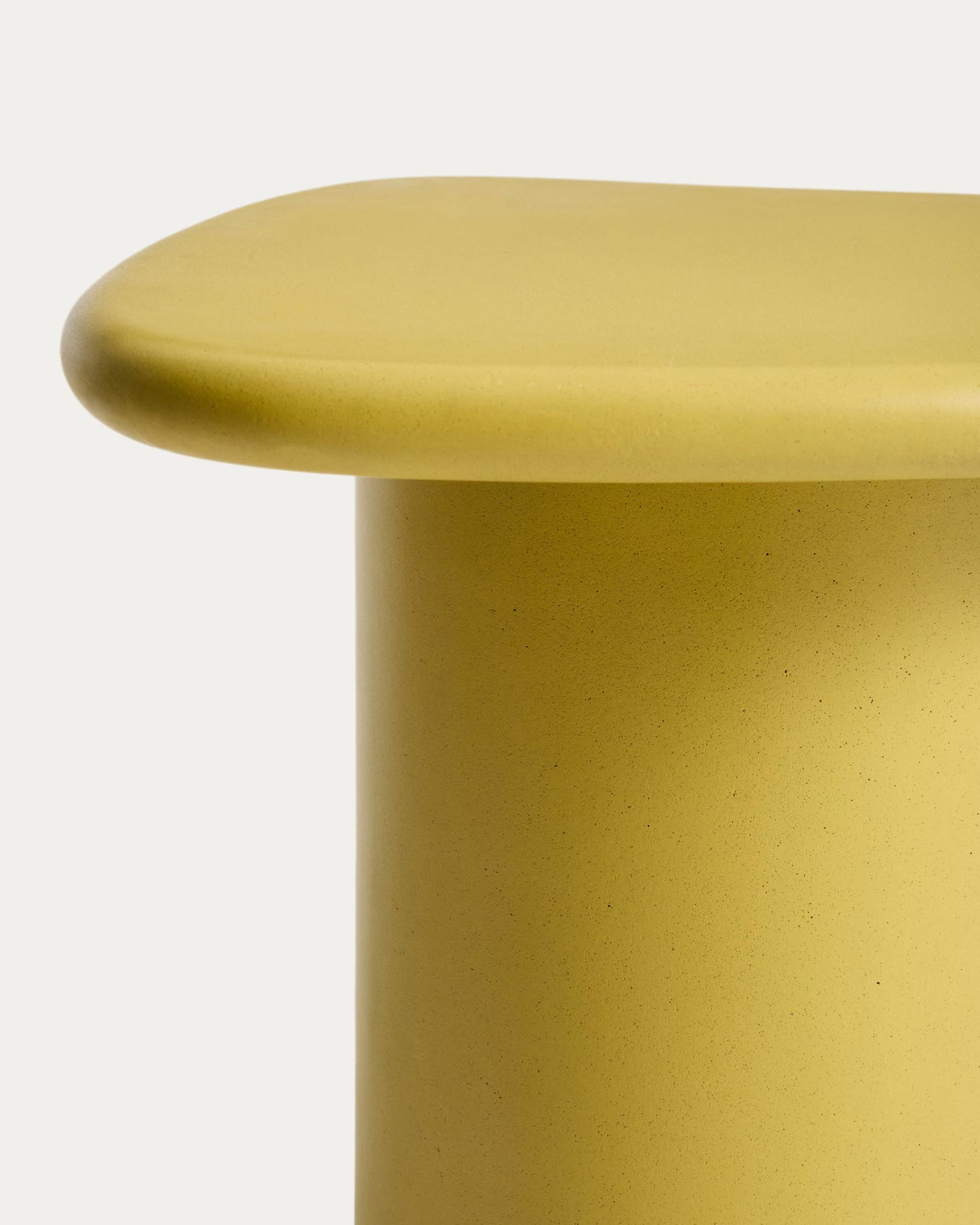 Kave Home Macarella Side Table in Mustard Concrete 48 x 47cm