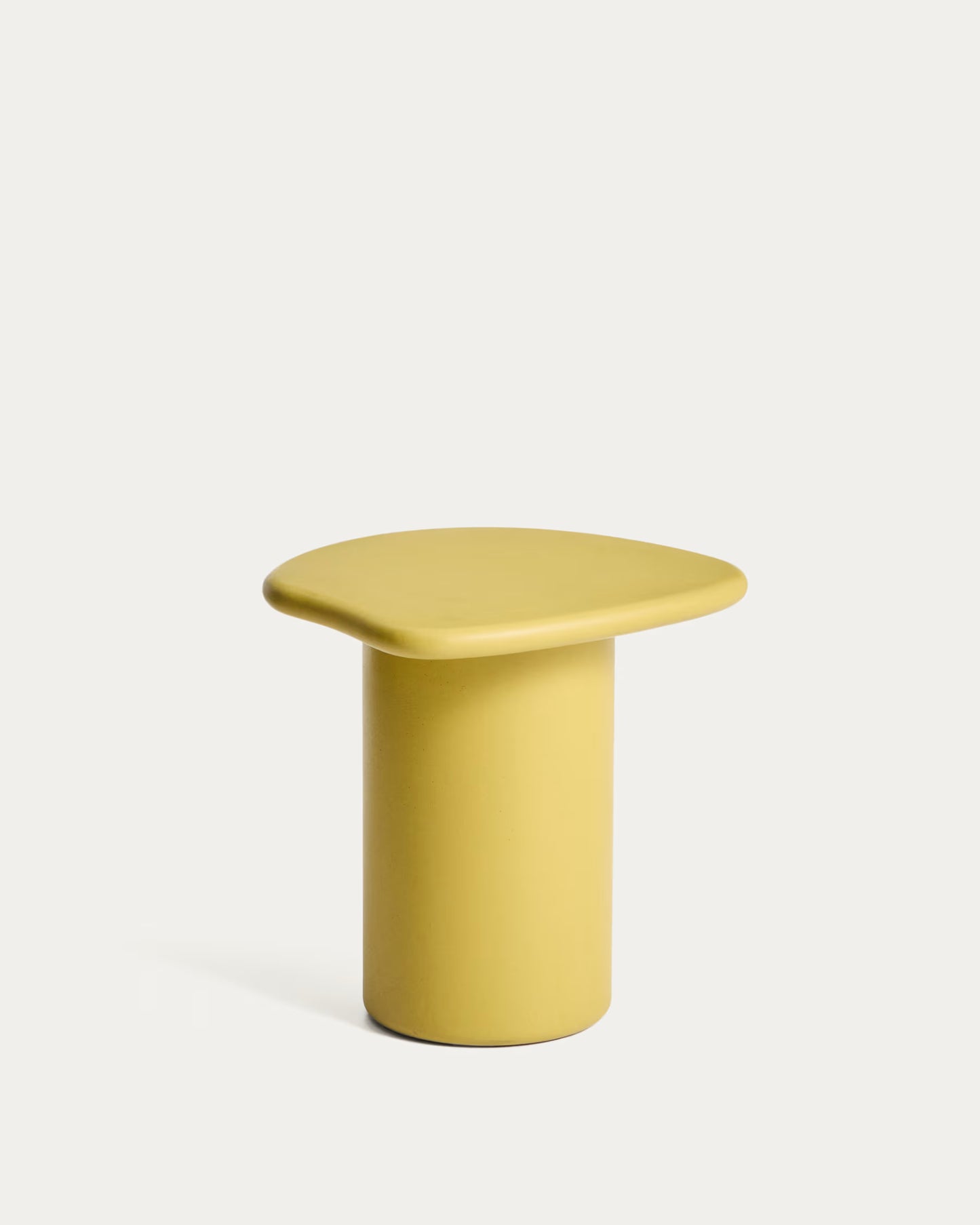 Kave Home Macarella Side Table in Mustard Concrete 48 x 47cm