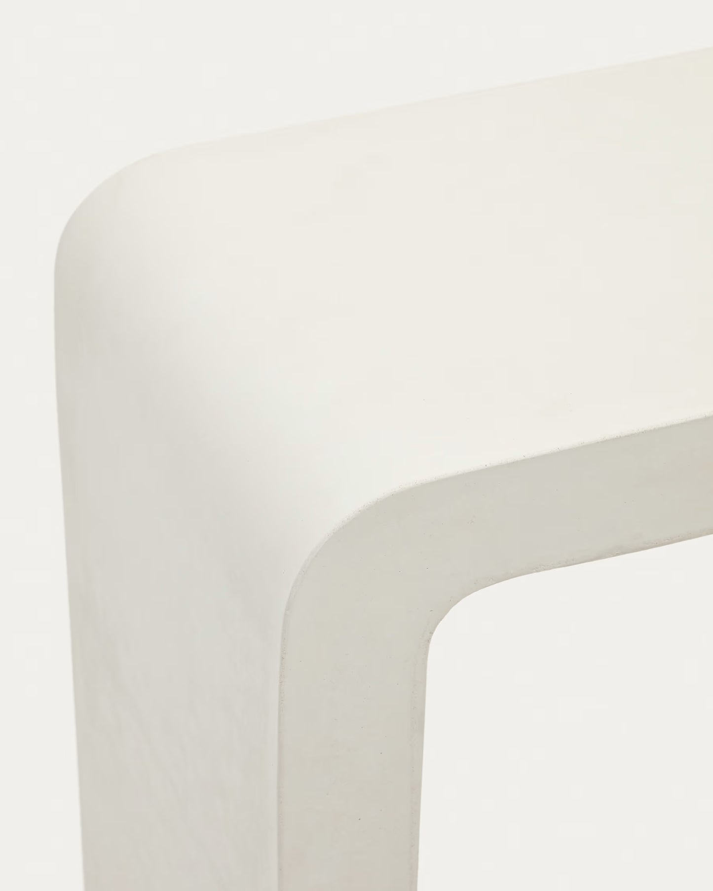 Kave Home Aiguablava Console in White Cement, 120 x 80 cm