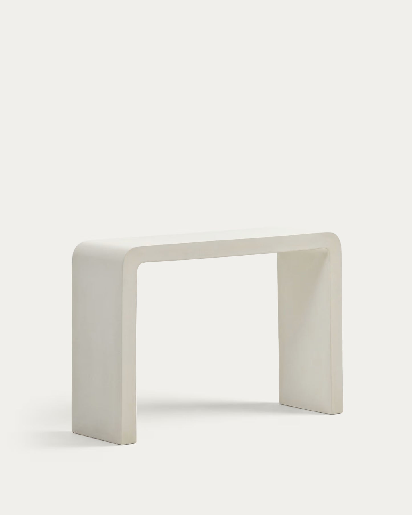 Kave Home Aiguablava Console in White Cement, 120 x 80 cm