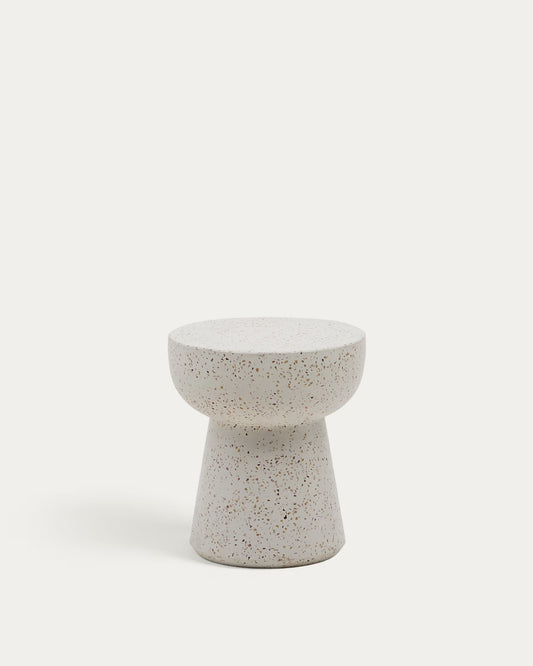 Kave Home Pada White Terrazzo Side Table, Ø 40 cm