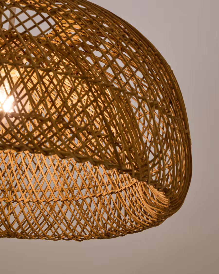 Kave Home Isora Rattan Ceiling Lamp Shade with Natural Finish Ø60cm