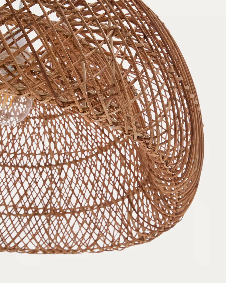 Kave Home Isora Rattan Ceiling Lamp Shade with Natural Finish Ø60cm