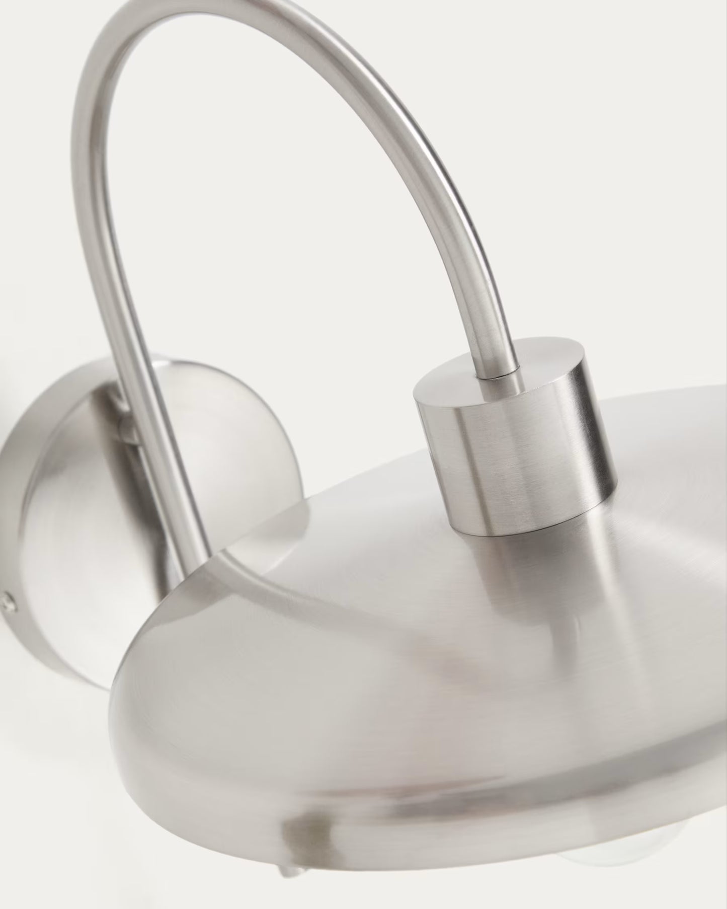 Kave Home Nuvira Wall Light in Light Grey Brushed Metal