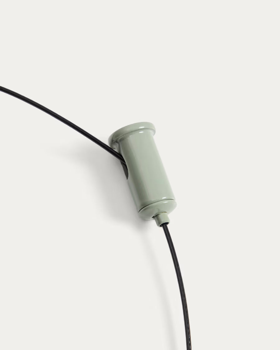 Kave Home Porte Light Green Aluminium Portable Ceiling Lamp Ø 16 cm