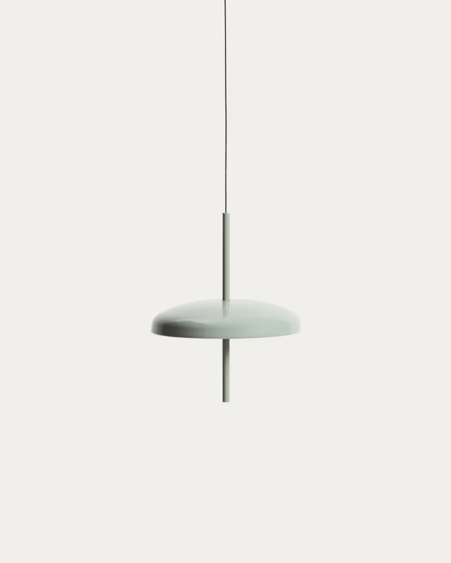 Kave Home Porte Light Green Aluminium Portable Ceiling Lamp Ø 16 cm