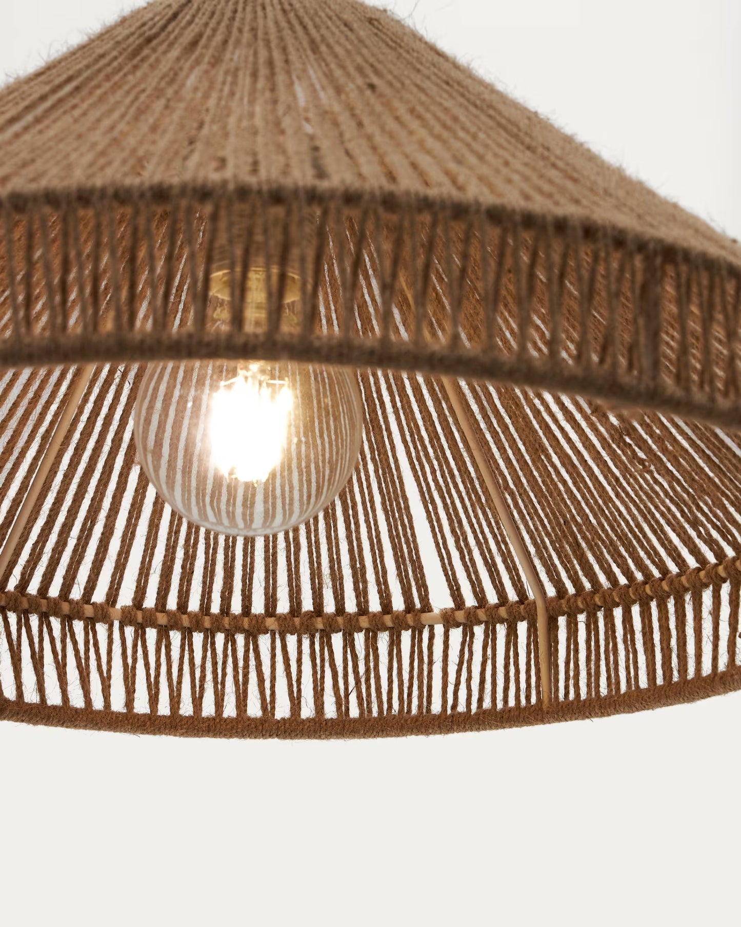 Kave Home Pontos Ceiling Lamp Shade in Jute with a Natural Finish, Ø 45 cm