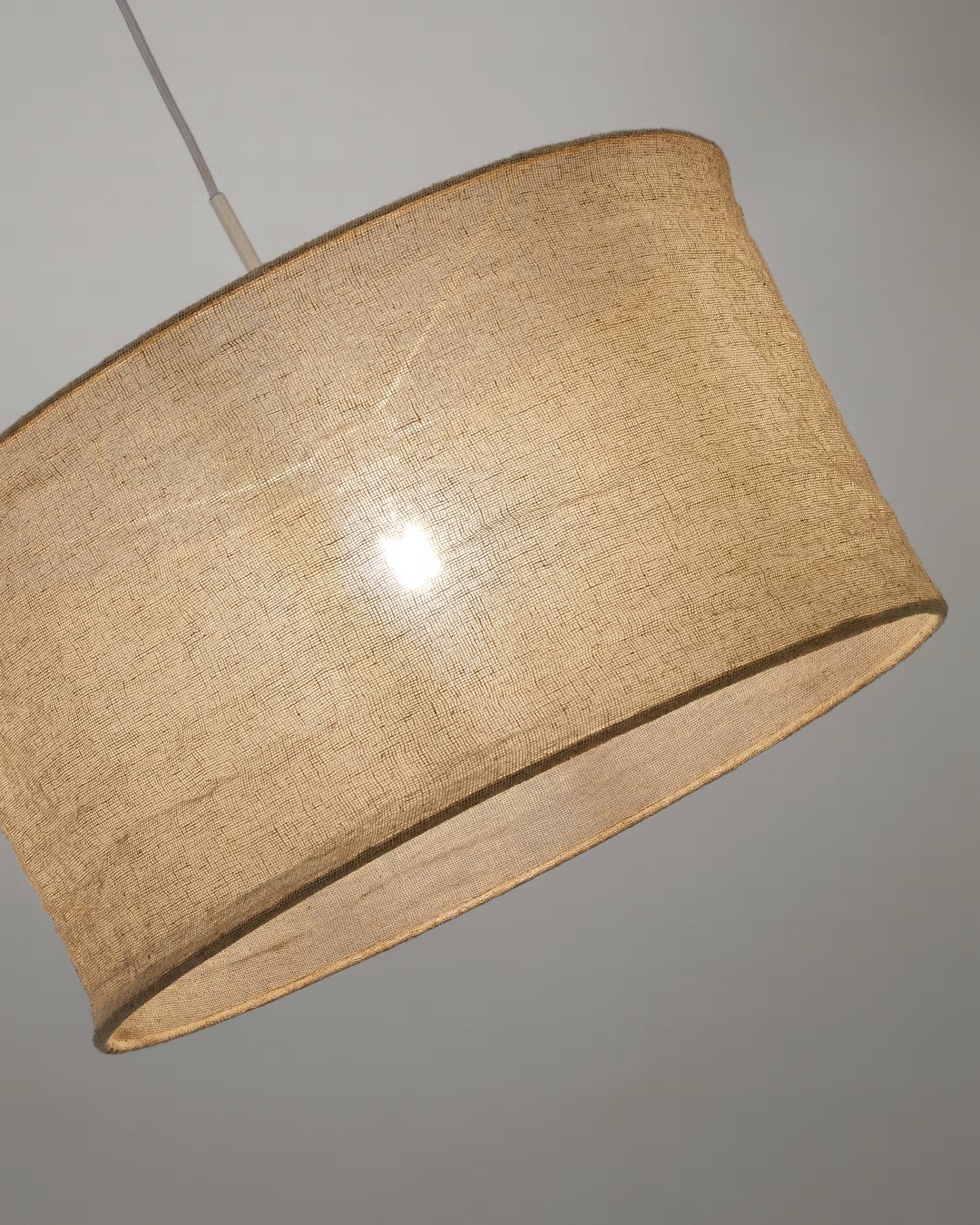 Kave Home Mariela Linen Ceiling Lamp Shade in a Beige Finish Ø 50 x 30 cm