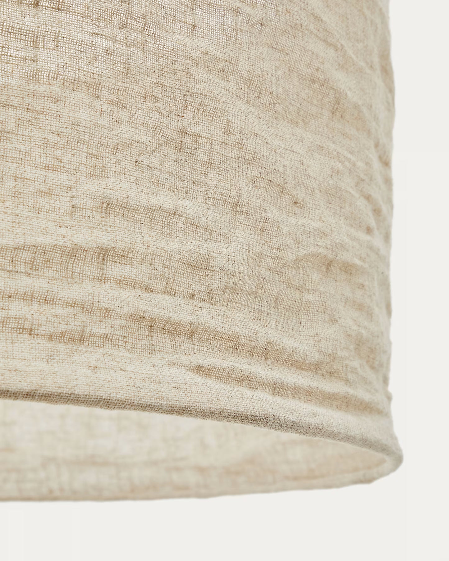 Kave Home Mariela Linen Ceiling Lamp Shade in a Beige Finish Ø 80 x 40 cm