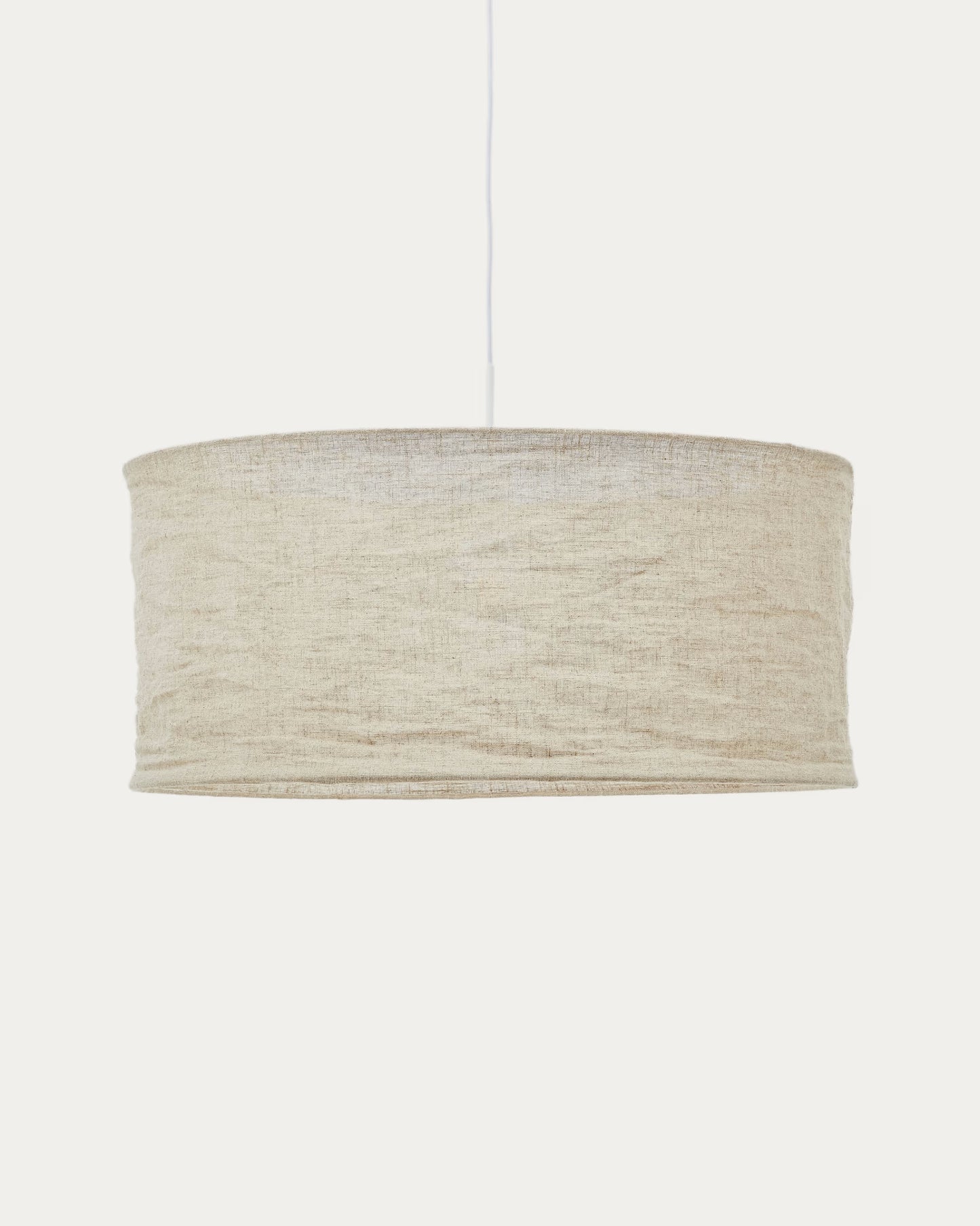 Kave Home Mariela Linen Ceiling Lamp Shade in a Beige Finish Ø 80 x 40 cm