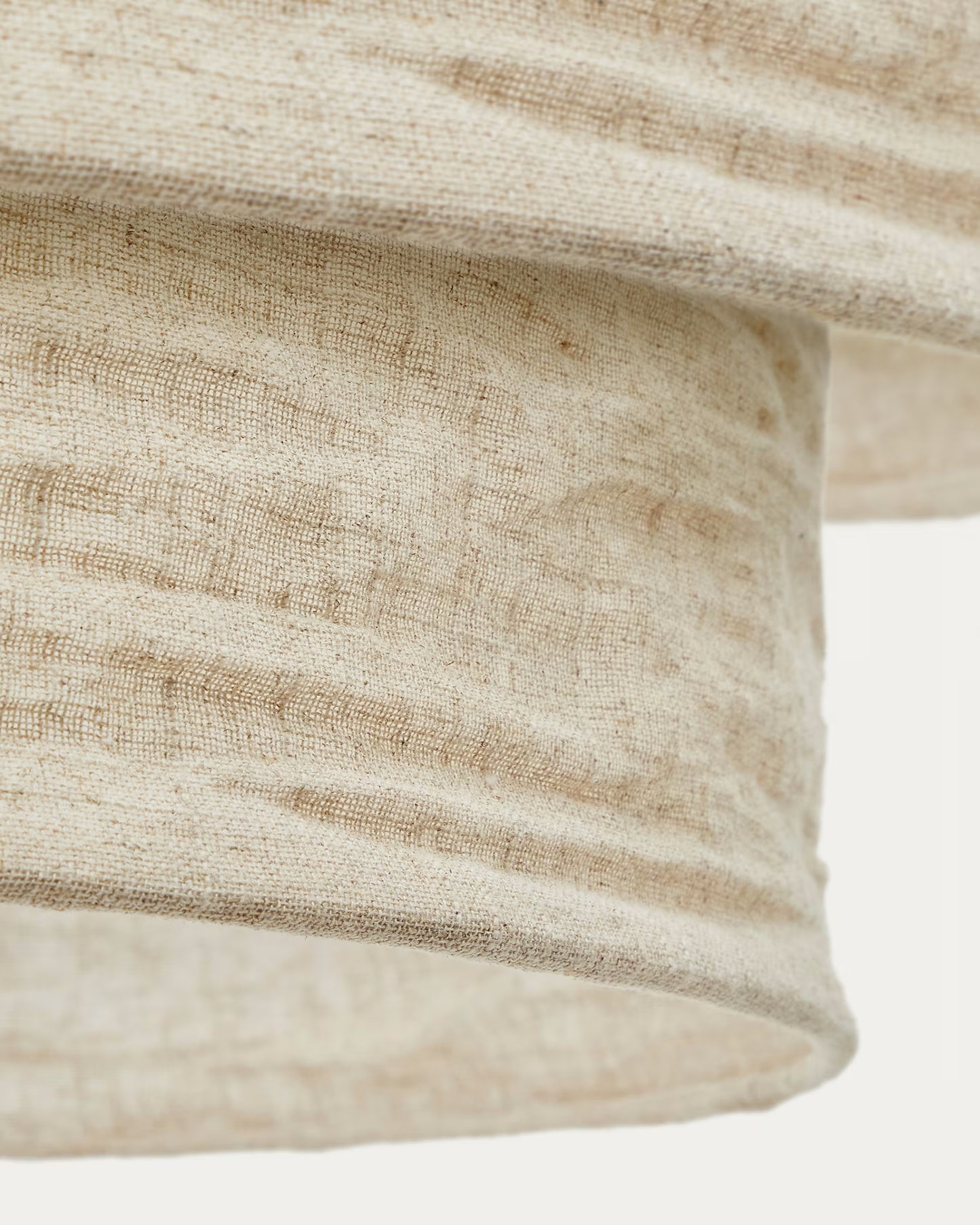 Kave Home Mariela Linen Ceiling Lamp Shade in a Beige Finish Ø 40 x 34 cm