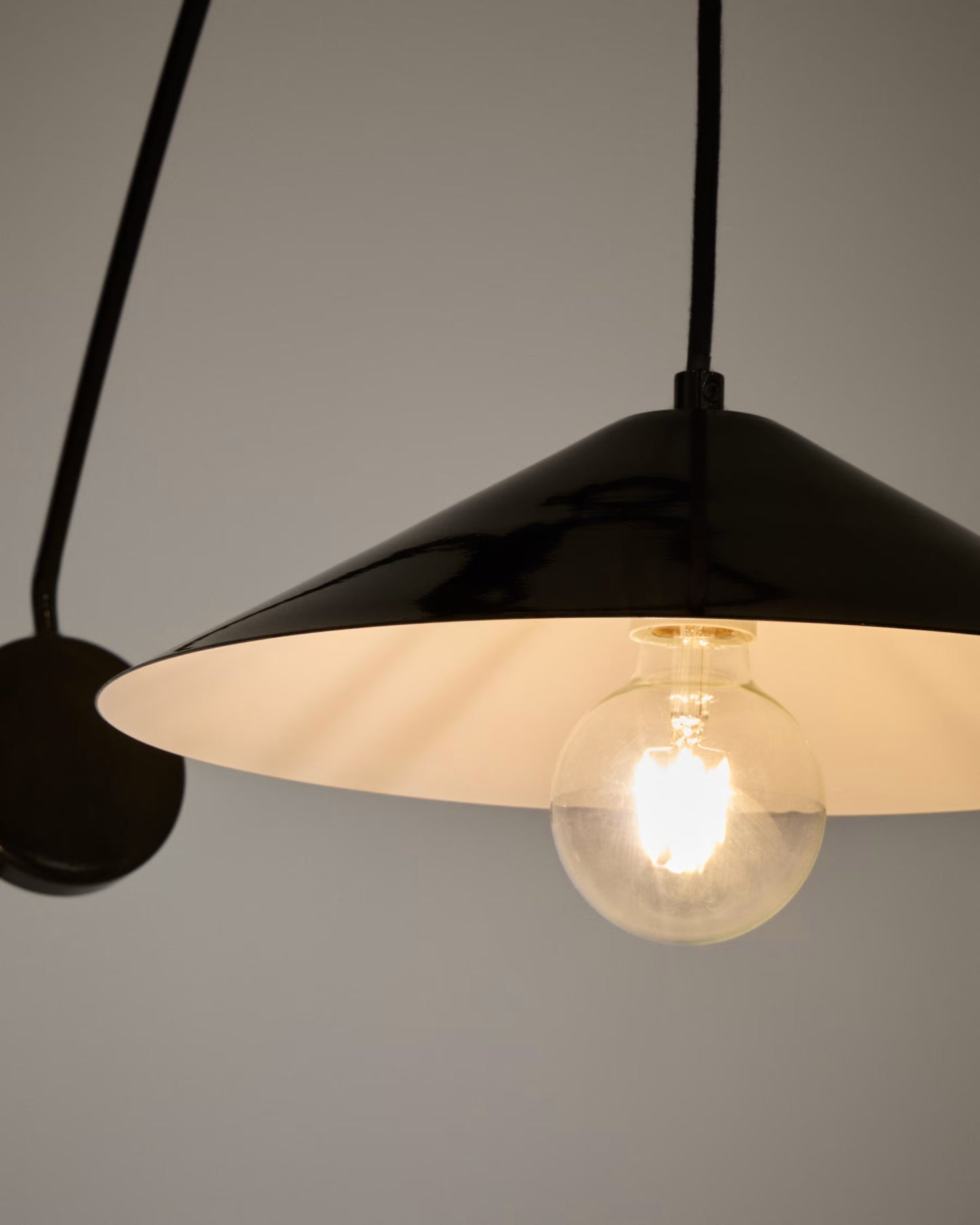 Kave Home Kally Wall Lamp in a Black Painted Finish UK Adapter