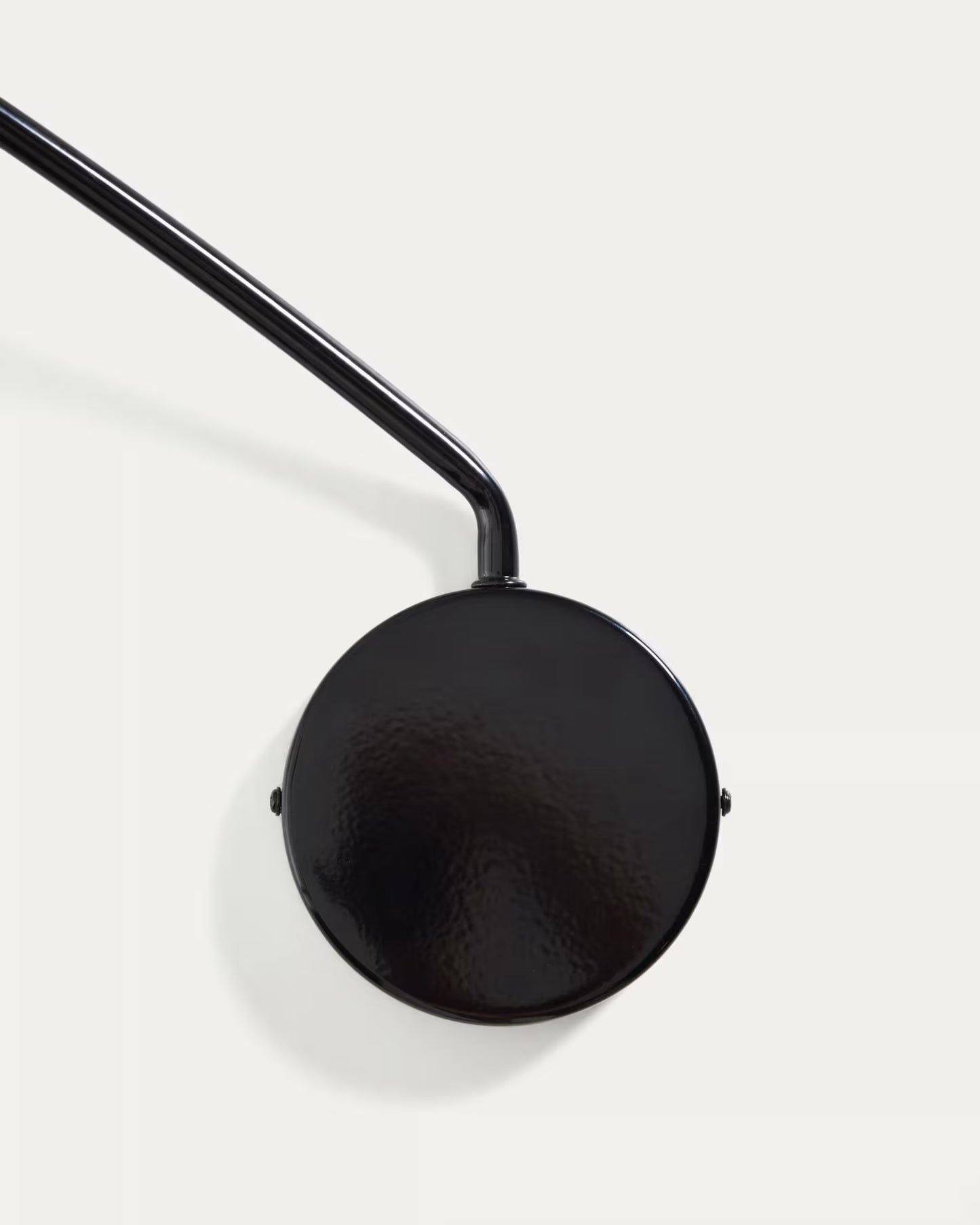 Kave Home Kally Wall Lamp in a Black Painted Finish UK Adapter