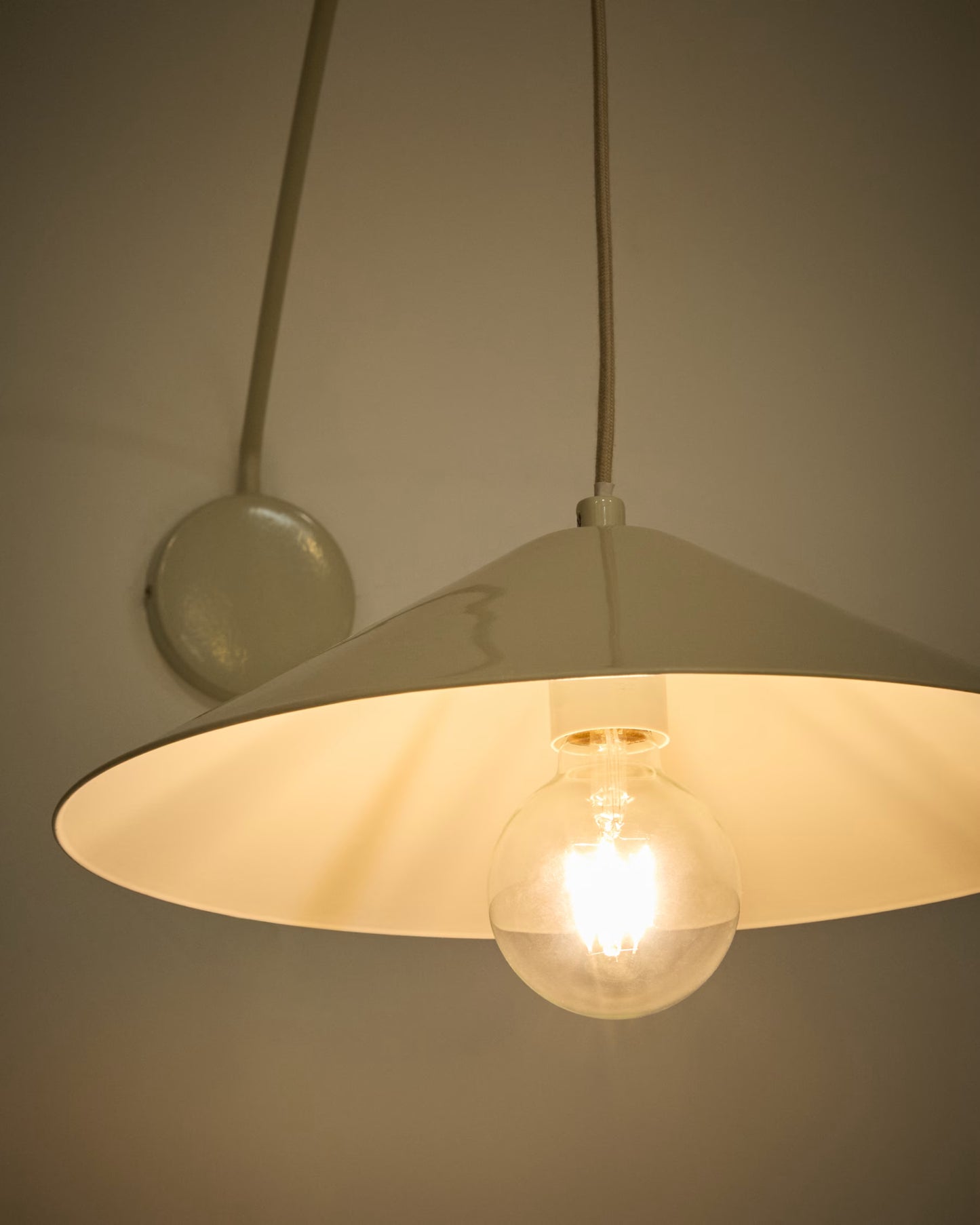 Kave Home Kally Wall Lamp in a Beige Painted Finish UK Adapter
