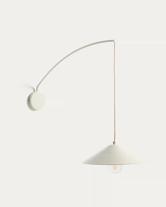 Kave Home Kally Wall Lamp in a Beige Painted Finish