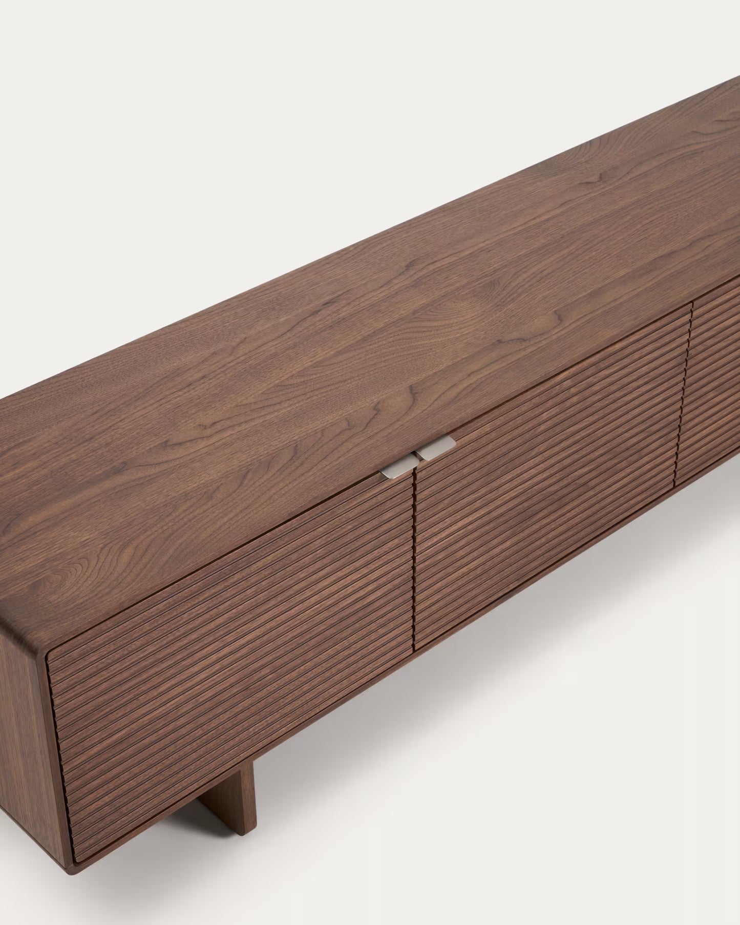Kave Home Norlen 4-Door TV Stand in Walnut Veneer FSC Mix Credit 200 x 46 cm