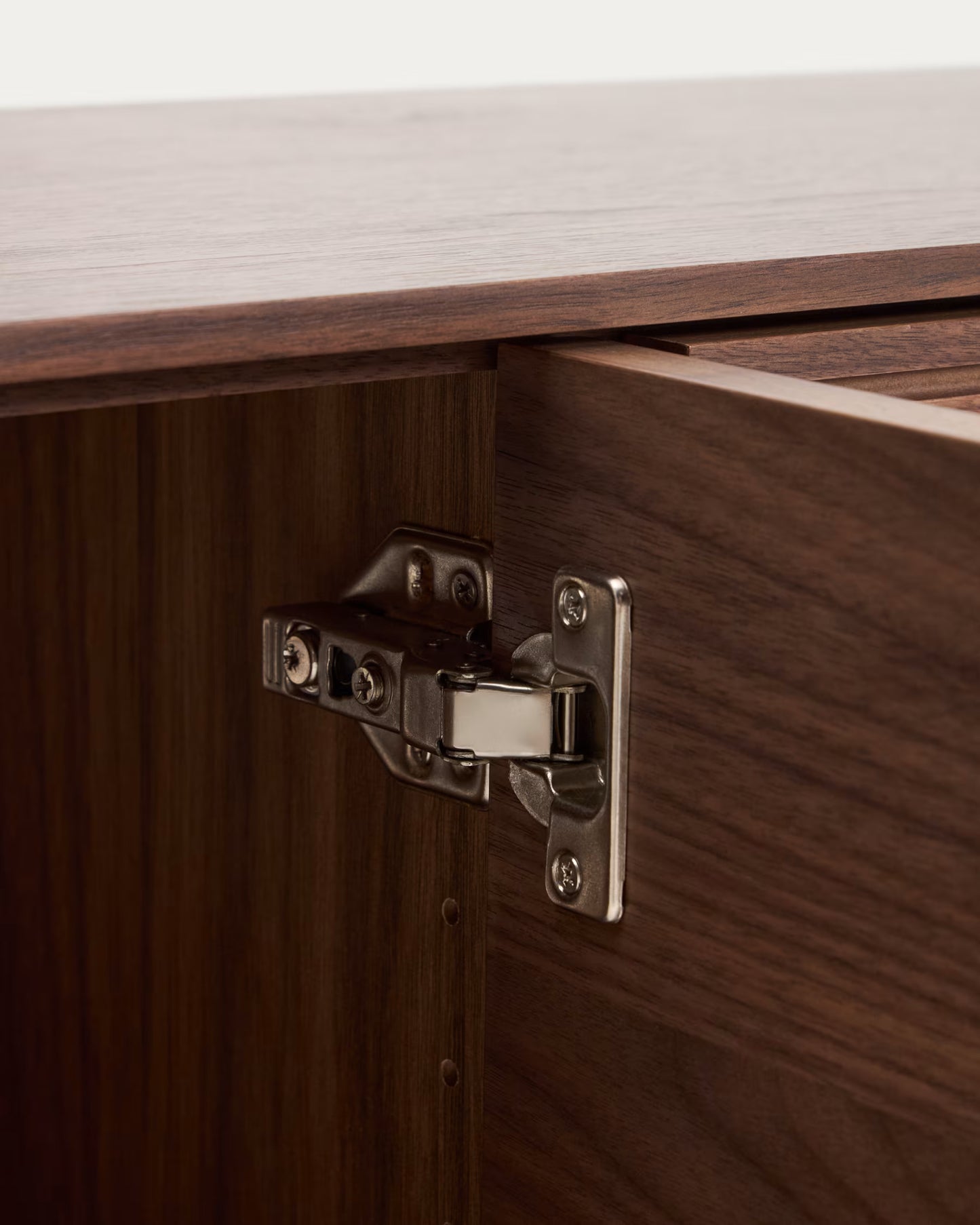Kave Home Norlen 4-Door TV Stand in Walnut Veneer FSC Mix Credit 200 x 46 cm