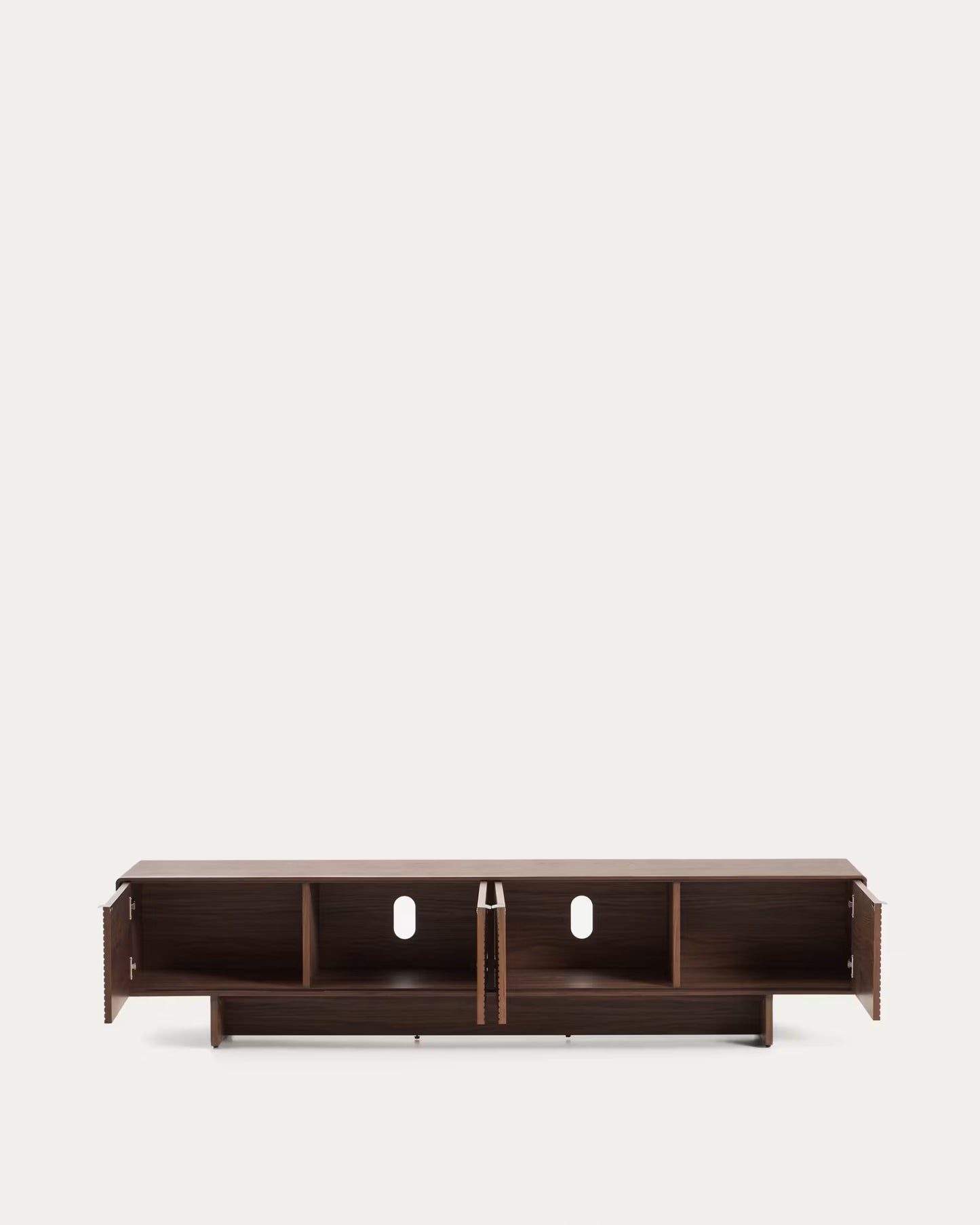 Kave Home Norlen 4-Door TV Stand in Walnut Veneer FSC Mix Credit 200 x 46 cm