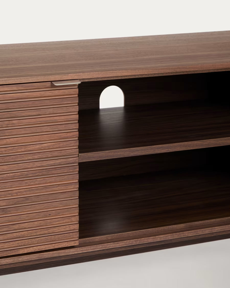Kave Home Norlen 3-Door TV Stand in Walnut Veneer FSC Mix Credit 150 x 46 cm