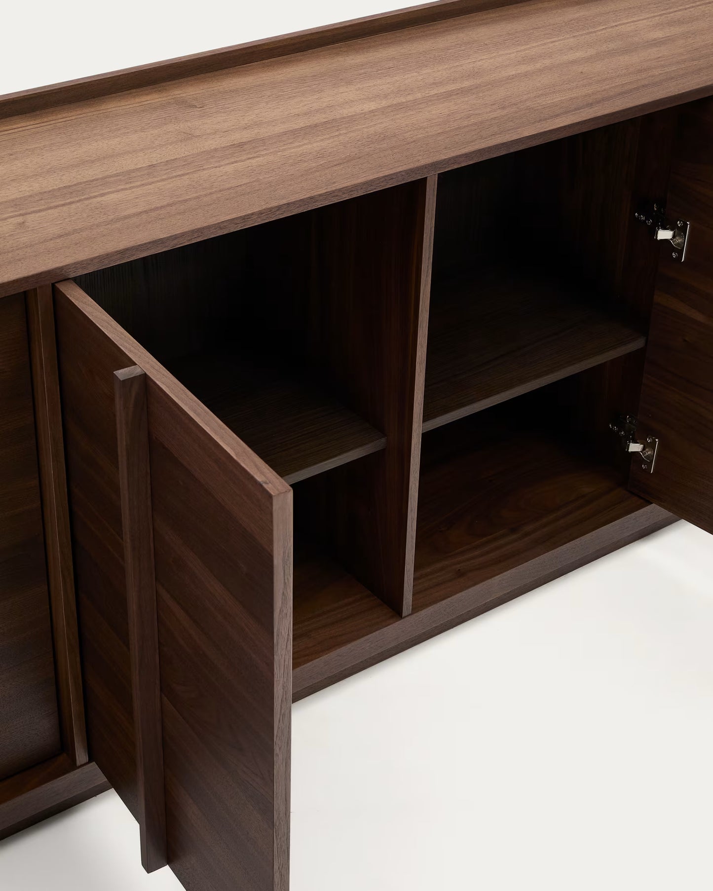 Kave Home Onix Sideboard with a Walnut Veneer in a Dark Finish, 200 x 80 cm FSC Mix Credit