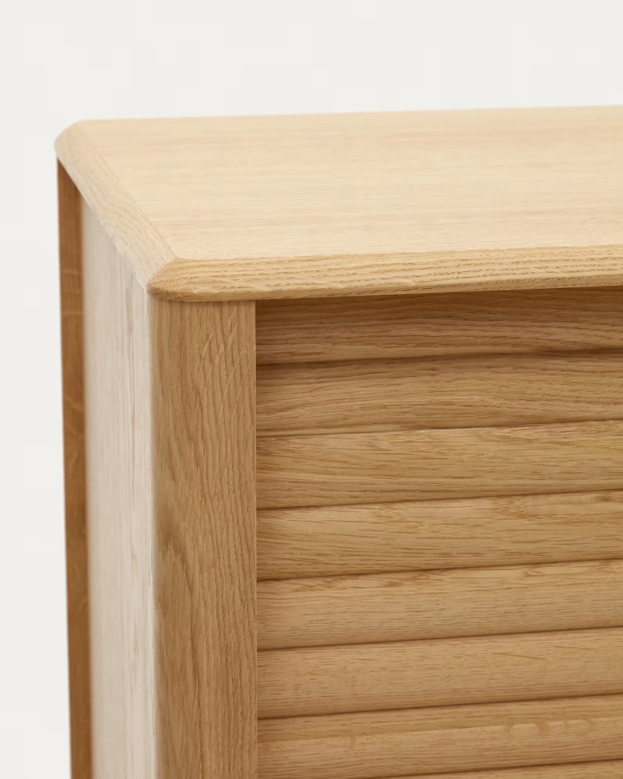 Kave Home Lenon Sideboard with 1 Door and 3 Drawers, Made from Oak Wood and Veneer, 105 x 85 cm FSC MIX Credit