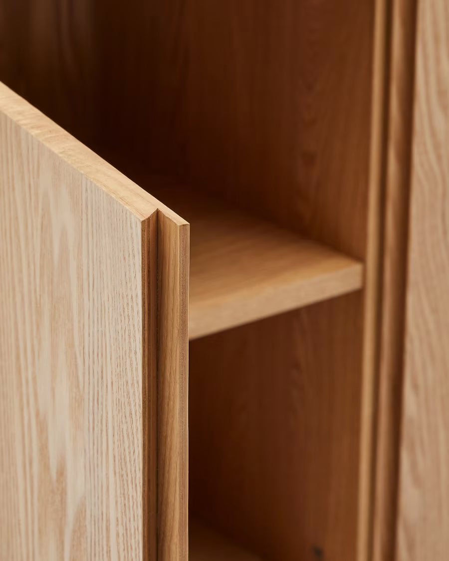 Kave Home Salaya Sideboard in Ash Plywood FSC Mix Credit, 200 cm x 79 cm