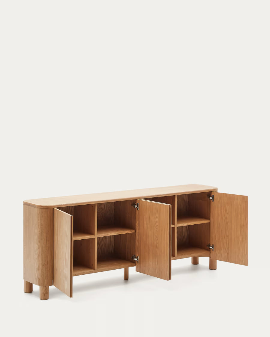 Kave Home Salaya Sideboard in Ash Plywood FSC Mix Credit, 200 cm x 79 cm