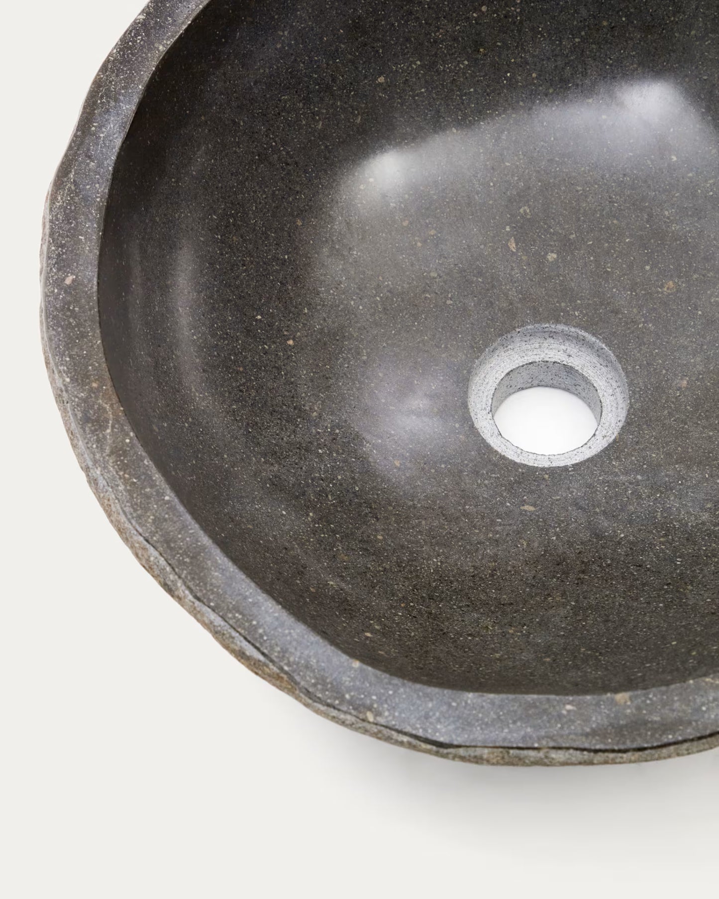 Kave Home Tetsu Stone Wash Basin, Ø 40 cm