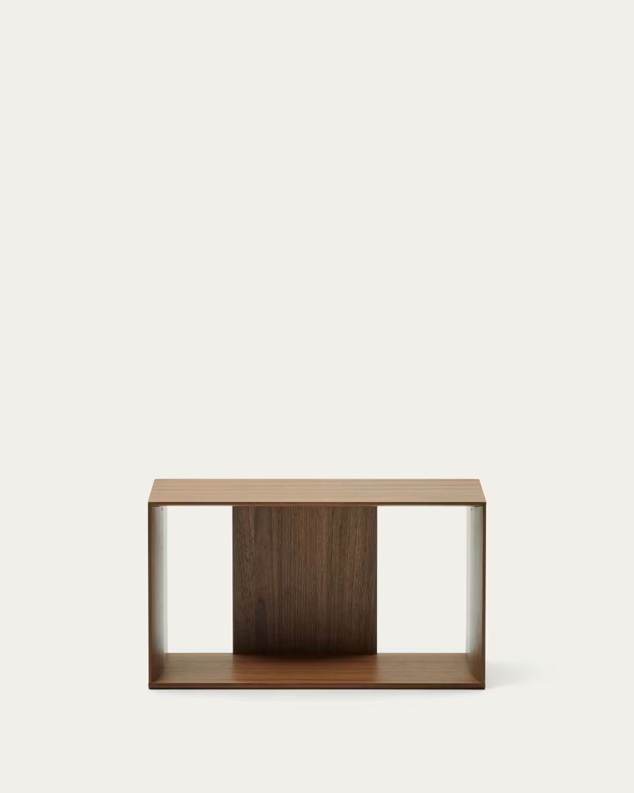 Kave Home Litto Medium Shelf Module in Walnut Veneer, 67 x 38 cm